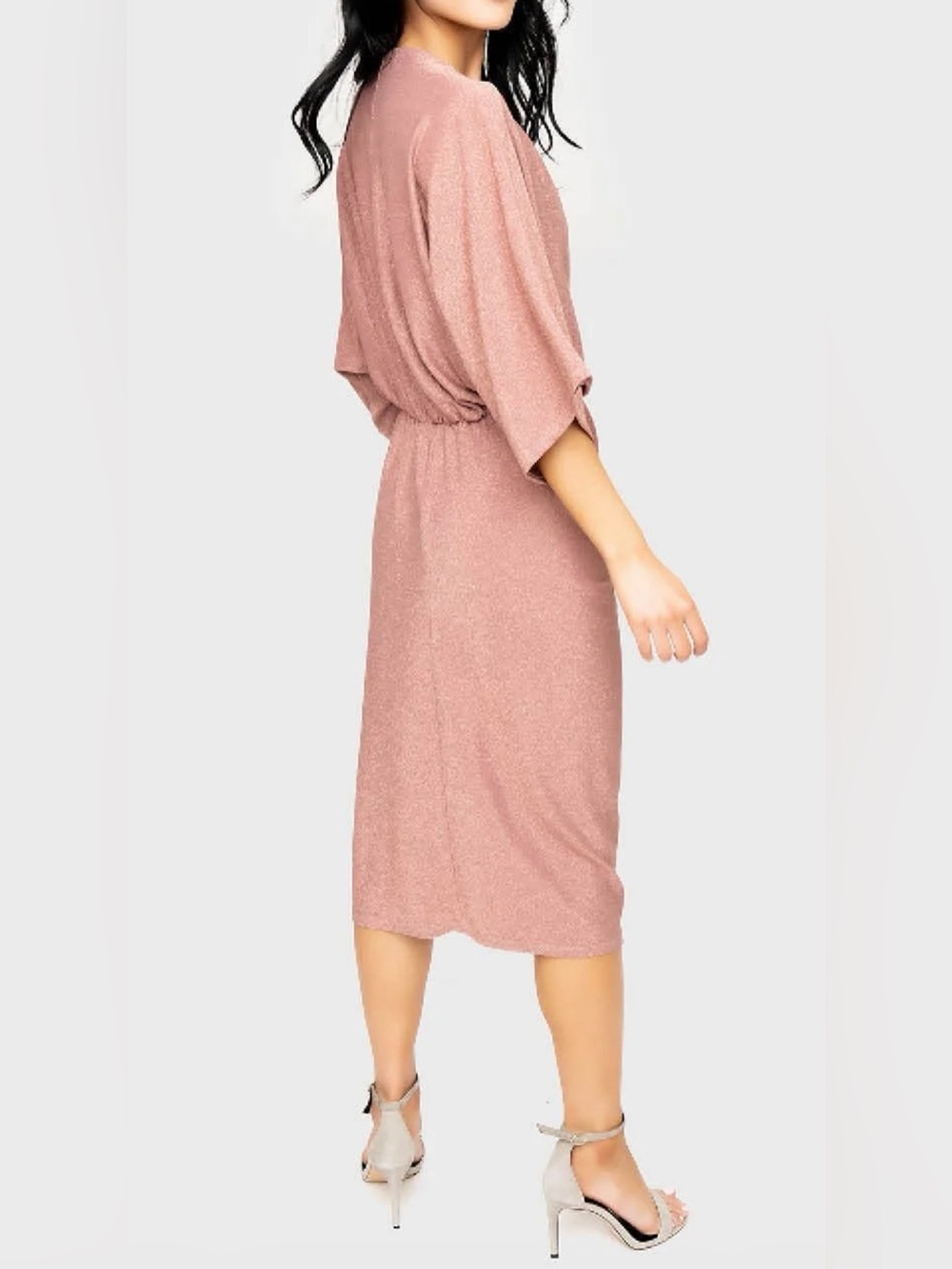 Gibsonlook Jennifer Drape Midi Dress in Mauve - Picture 2 of 8